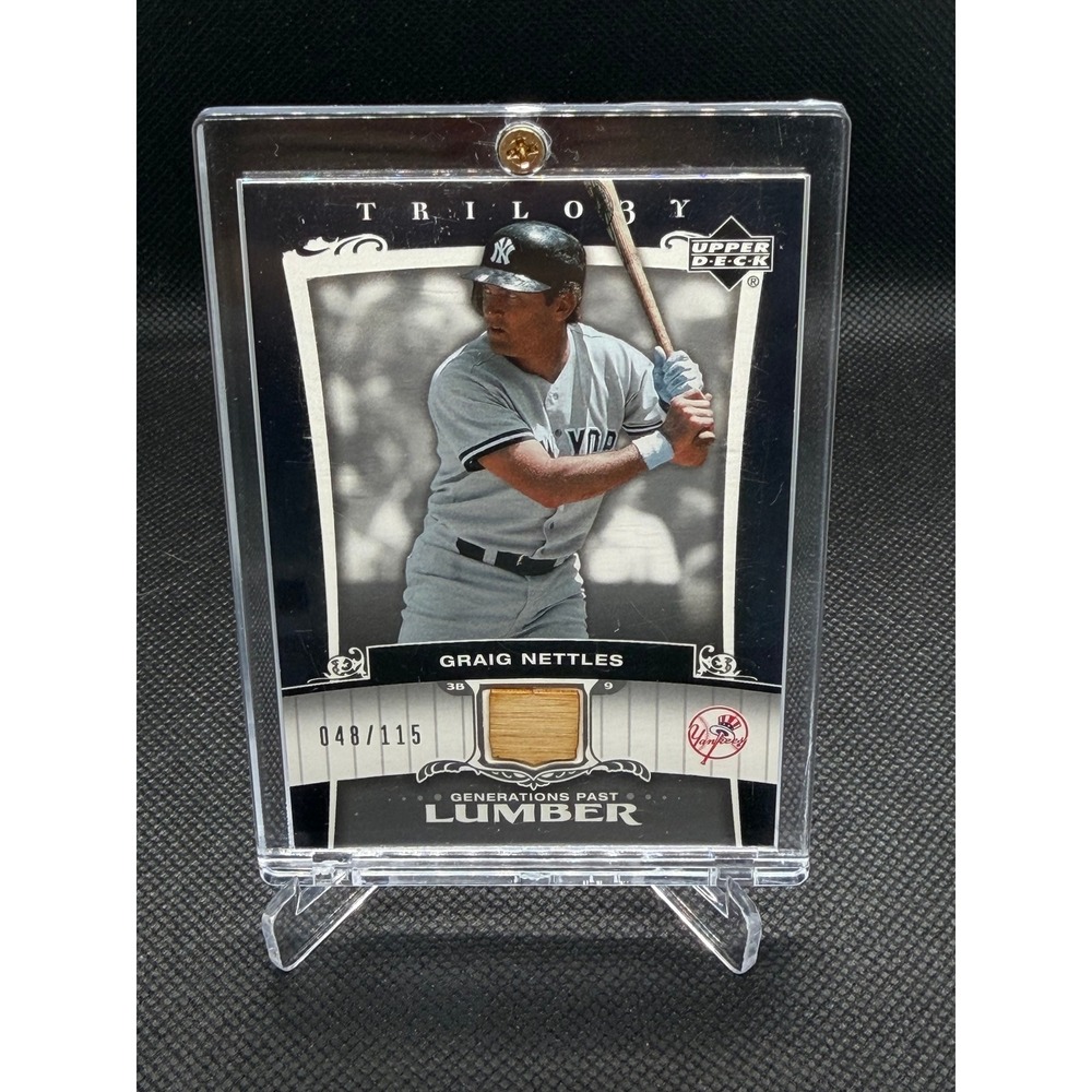 2005 Upper Deck Trilogy Graig Nettles Game Used Bat Relic 048/115 Yankees PA-GN